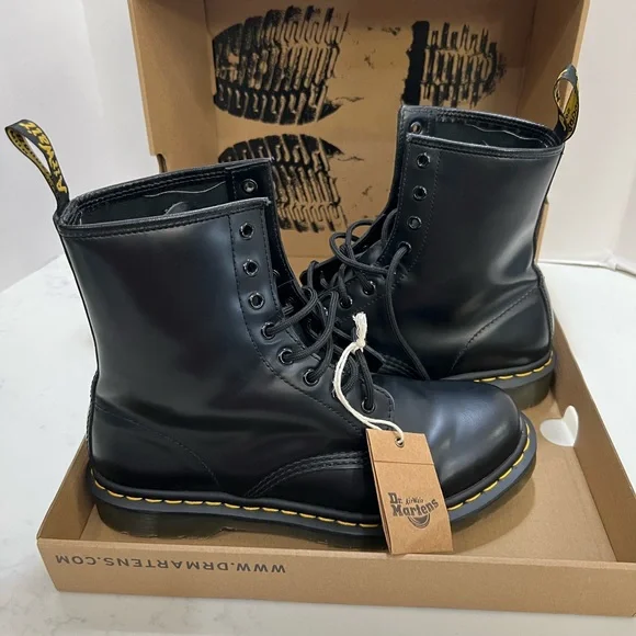 Dr. Martens Black Leather Boots - Picture 2 of 10